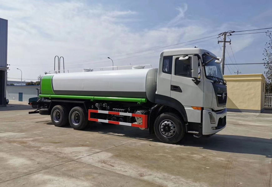 東風天龍后雙橋20方灑水車側(cè)面圖